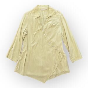 Soft Surroundings Citrine Lagenlook Wrap Boho Asymmetrical Top Size L